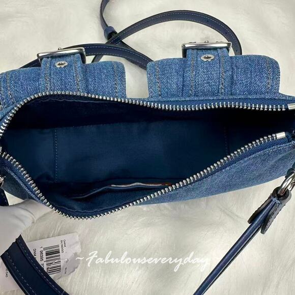 Coach Ashton Bag Shoulder/Crossbody In Denim/Silver/Indigo CAK44 NWT - Picture 6 of 9